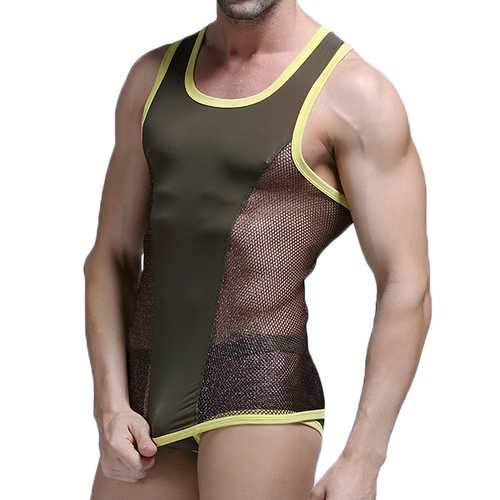 Summer Fashion Mens Sports Breathable Nets Fitness Vest Casual Thin Sleeveless Tank Tops