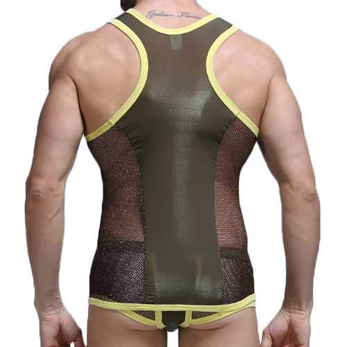 Summer Fashion Mens Sports Breathable Nets Fitness Vest Casual Thin Sleeveless Tank Tops