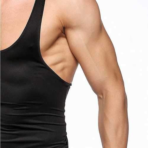 Mens Sexy Bodybuilding Quick Drying Vest Fitness Skinny Fit Training Sport Tank Tops