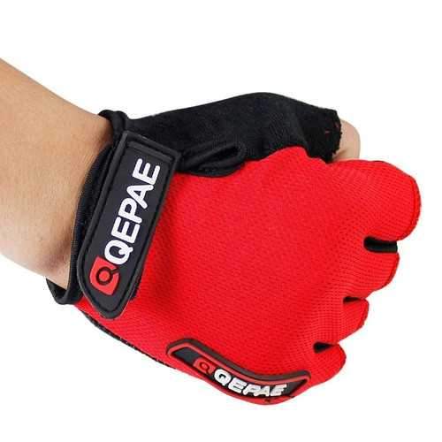 Qepae Adults Bike Gloves Half Finger Less Anti Slip Silicone Mitt