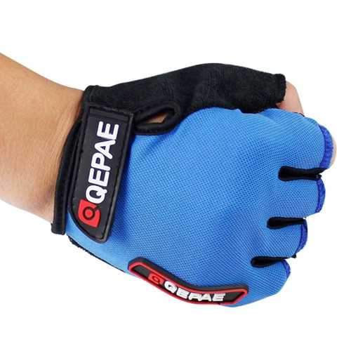 Qepae Adults Bike Gloves Half Finger Less Anti Slip Silicone Mitt