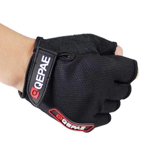 Qepae Adults Bike Gloves Half Finger Less Anti Slip Silicone Mitt