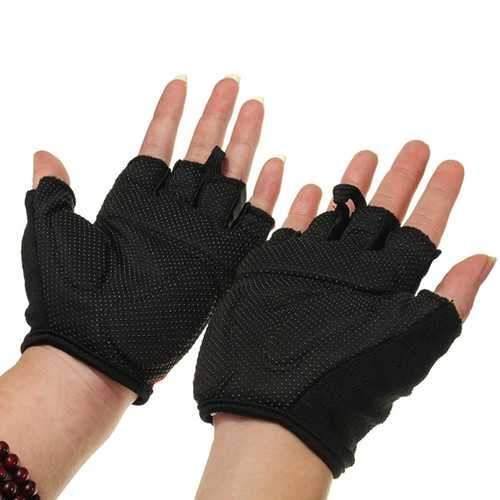 Qepae Adults Bike Gloves Half Finger Less Anti Slip Silicone Mitt